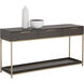Rebel 63 X 17.75 inch Gold / Charcoal Grey Console Table with Drawers